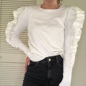 Ruffle Sleev Sweater